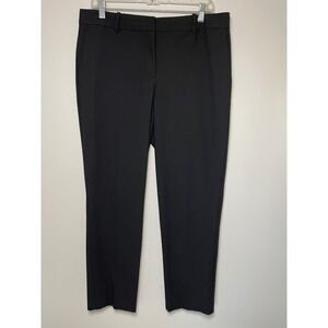 Ann Taylor Curvy Fit Black Straight Leg Pants Trousers Womens 10 Office Preppy